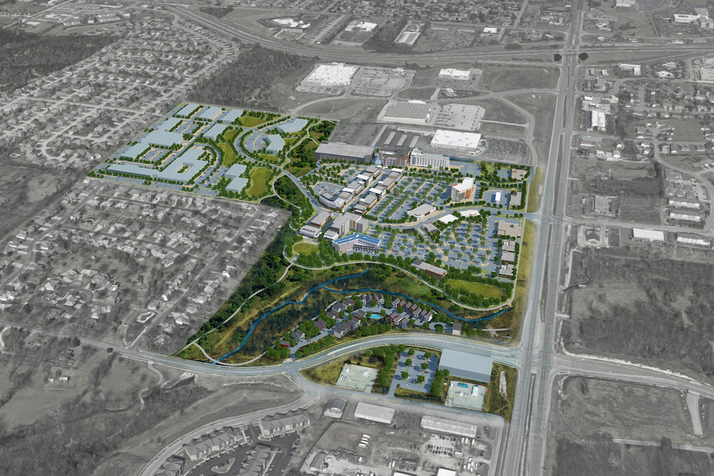 The 100-acre development was announced two years ago.